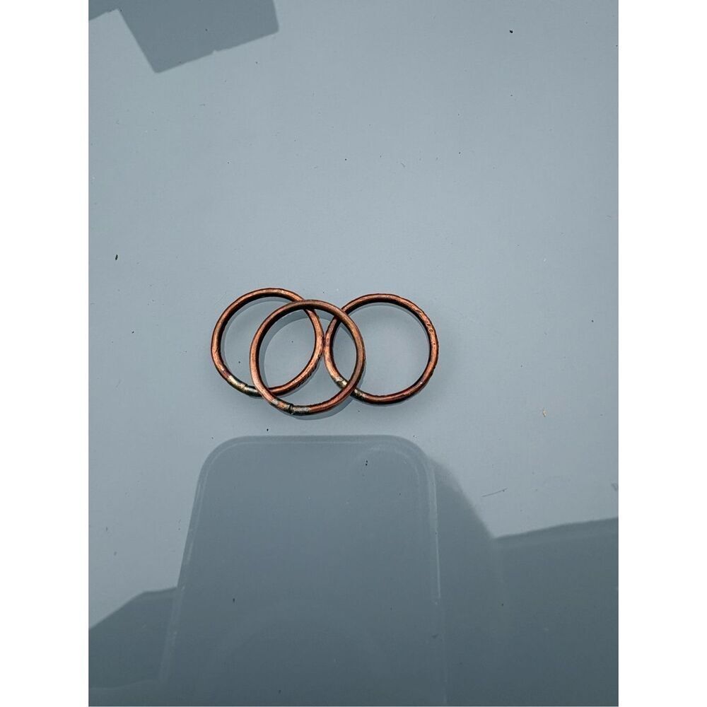 Dainty Copper Stacking Rings (3) solid copper, Handmade - Picture 2 of 5